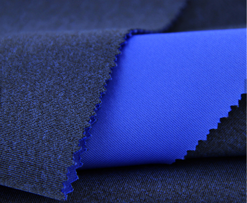 94% 폴리에스테 6% 스판덱스를 교정하는 파란 Microfiber 원형 니트 직물 물